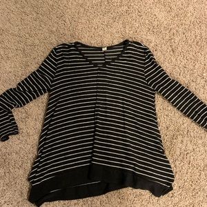 Black and white striped sweater